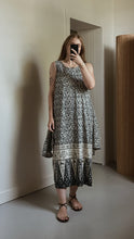 1990's J. PETERMAN BATIK COTTON WRAP TIE SUMMER DRESS | SIZE S/M