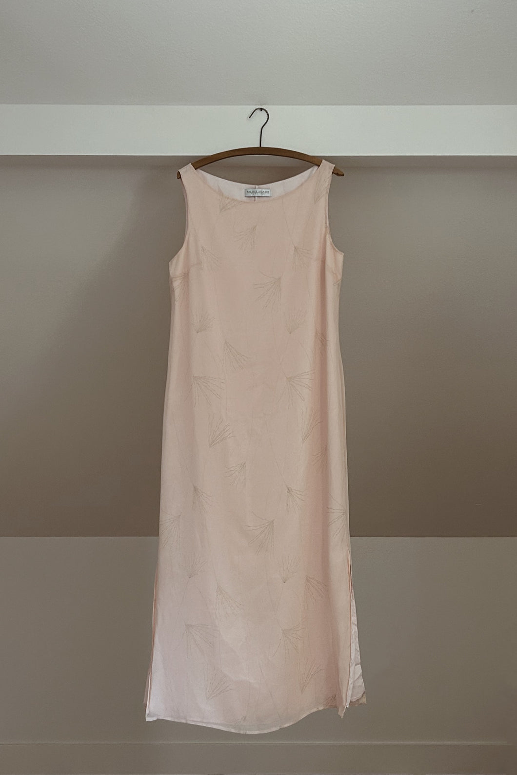 Y2K PURE SILK BLUSH FLORAL MIDI DRESS | SIZE M