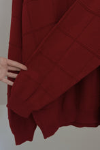 1990's IZOD CHERRY COTTON GRID KNIT JUMPER | SIZE L/XL