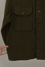 1950's SOFT WOOL MILITARY FLANNEL JACKET | SIZE L