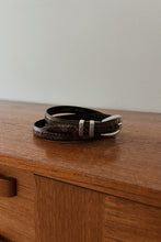 1990's CHOCOLATE SNAKESKIN BELT | SIZE M