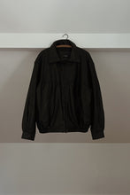 1990's BLACK PEBBLED LEATHER BOMBER JACKET | SIZE XL