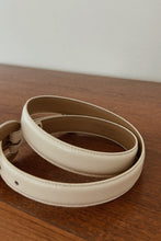 1980's CREAM LEATHER BELT | SIZE M