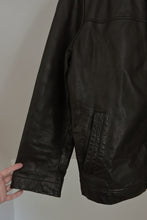 1990's CLASSIC BLACK LEATHER MENSWEAR JACKET | SIZE XL