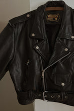 1980's CLASSIC BLACK LEATHER BIKER JACKET | SIZE S