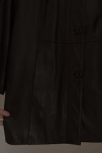 1990's DARK CHOCOLATE LAMBSKIN JACKET | SIZE M