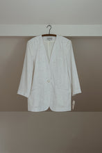 1980's WOVEN PEARL BEADED BLAZER | SIZE XL