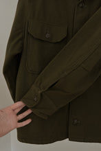 1950's SOFT WOOL MILITARY FLANNEL JACKET | SIZE L