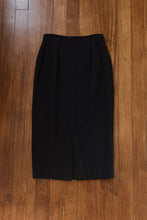 1990's MIDNIGHT WOOL PENCIL MIDI SKIRT | SIZE M