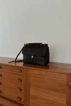 1990's FAUX COACH BLACK FAUX LEATHER MESSENGER