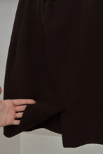 1990's TOULA CHOCOLATE WOOL KNIT SKIRT | SIZE S/M