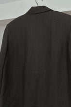 1990's PURE LINEN WOVEN CHARCOAL BLAZER | SIZE M
