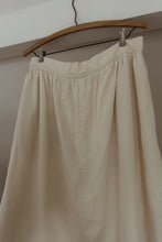 1990's PURE RAW SILK BUTTON MIDI | SIZE M/L