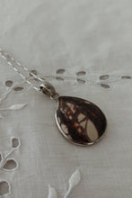 1990's CHUNKY STERLING + JASPER PENDANT ON STERLING LINK CHAIN