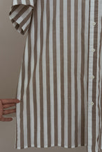 LATE 1970's BENGAL STRIPE POPLIN | SIZE L