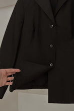 Y2K PURE SILK BLACK TAFFETA JACKET | SIZE M