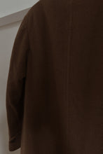 1950's RARE SEASON SKIPPER CHOCOLATE WOOL COAT | SIZE L | REMOVABLE SATIN LINING