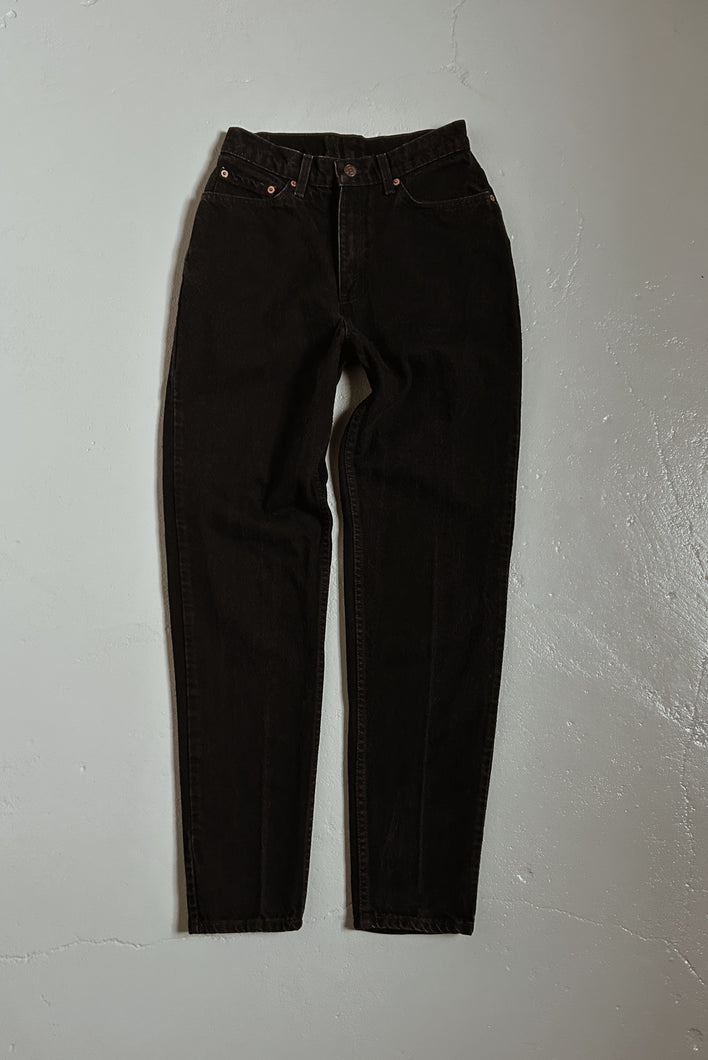 EARLY 1990's LEVI'S BLACK SLIM FIT CLASSIC 512 DENIM | SIZE 27