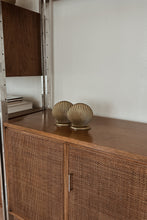 MID CENTURY BRASS SHELL BOOKENDS