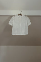 1940's PIN TUCK TISSUE COTTON BUTTON BLOUSE | SIZE S/M