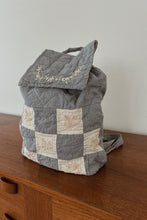 1990's EMBROIDERED QUILTED COTTAGE BACKPACK