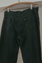 1960's FOREST GREEN KICK FLARES | SIZE 29