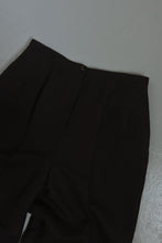EARLY 1990's HARVÉ BLACK LINEN PINCH WAIST TROUSERS | SIZE 28/29