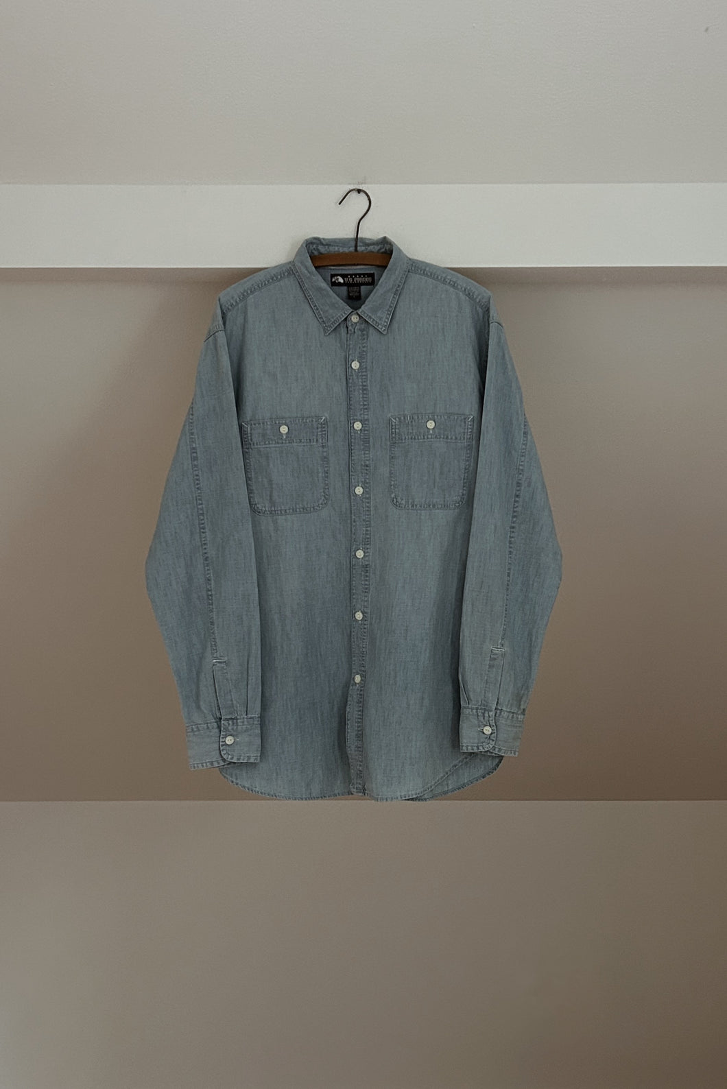1990's DENIM WORK SHIRT | SIZE M/L