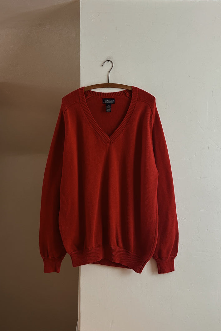 1990's LANDS END CHERRY COTTON JUMPER