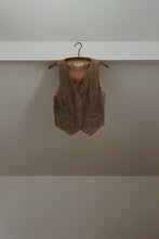 1970's SAND SUEDE WAISTCOAT | SIZE S/M