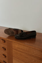 1980's WEEJUNS BLACK LEATHER TASSEL LOAFERS | SIZE 10