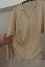 1970's MUNEY NEW YORK SHEER SILK PEASANT BLOUSE | SIZE M