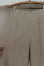 1990's EMBROIDERED TAILORED LINEN LOUNGE TROUSERS | SIZE 25/26