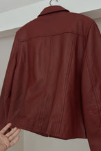 Y2K RED LAMBSKIN LEATHER JACKET | SIZE L