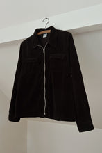 Y2K BLACK CORD ZIP JACKET | SIZE M