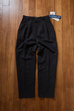 1990's NAVY PLEATED TROUSERS | SIZE 26