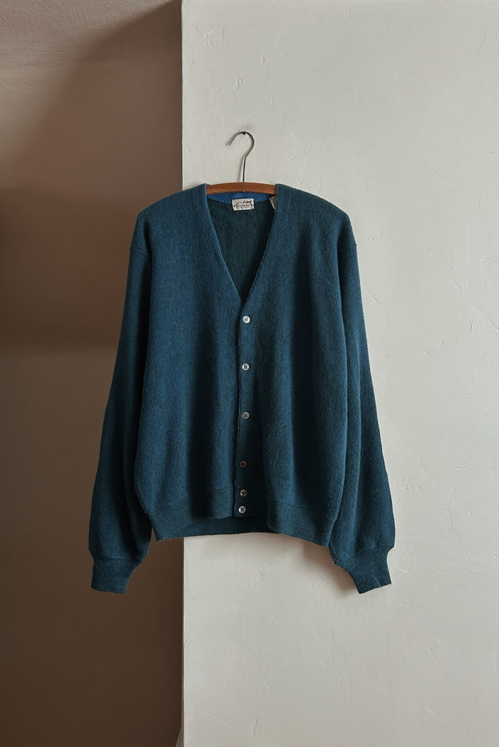 1950's TEAL KNIT COBAIN CARDIGAN