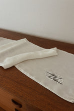 1950's "S" EMBROIDERED PURE SILK CREPE FRINGE SCARF | 46" x 11"