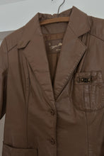 1970's RARE ETIENNE AIGNER LEATHER BLAZER JACKET | SIZE S/M