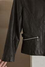 1990's BLACK SOFT LEATHER BIKER JACKET | SIZE XS