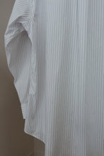 Y2K LANDS END PINSTRIPE POPLIN | SIZE L