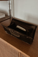 1950's CHOCOLATE VELVET CLUTCH | 9" x 5" x 2"