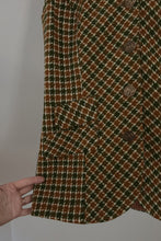 1960's WOVEN TWEED PLAID MOD VEST TANK | SIZE S
