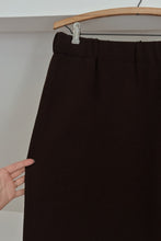 1990's TOULA CHOCOLATE WOOL KNIT SKIRT | SIZE S/M