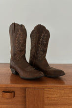 1990's ARIAT WESTERN LEATHER COWBOY BOOTS | SIZE 7.5