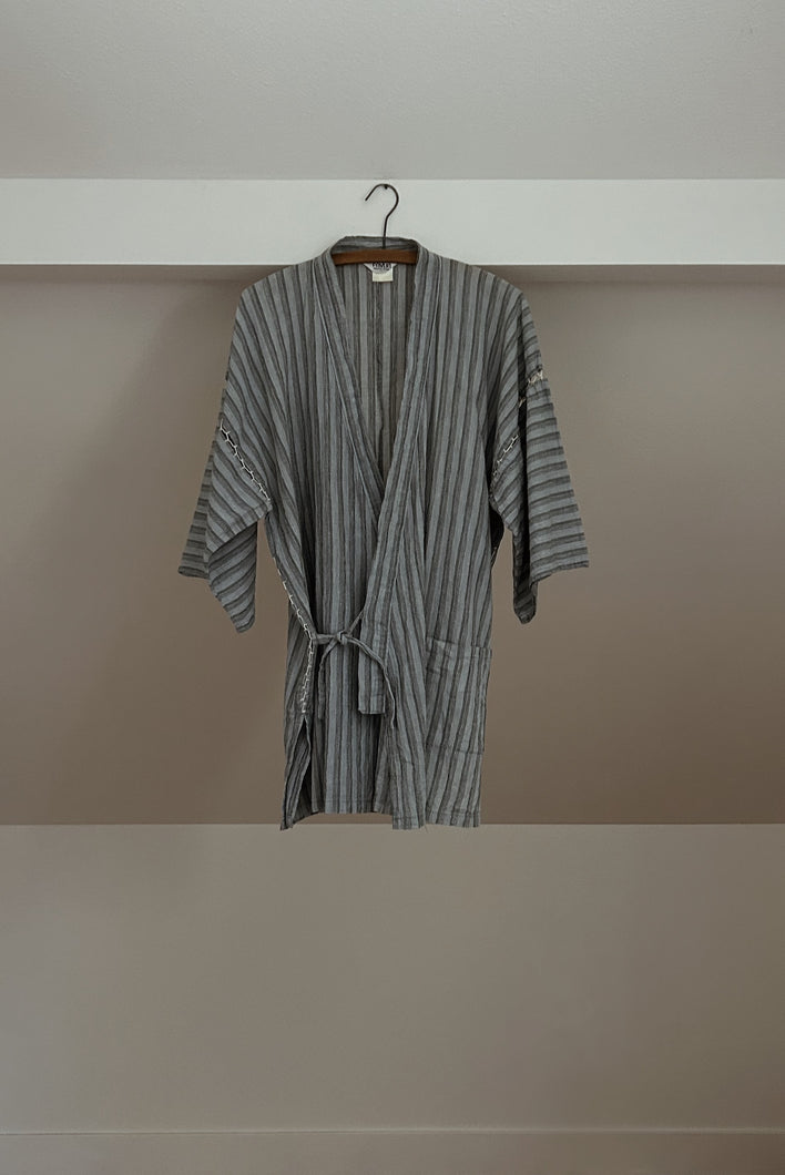 1980's EGYPTIAN LINEN ROBE STYLE JACKET | SIZE M