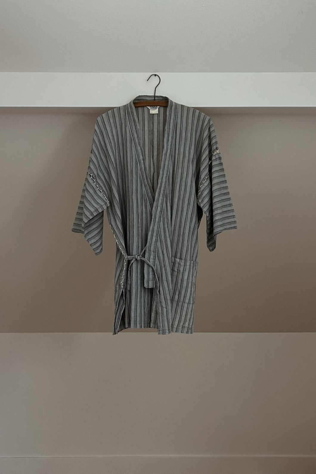 1980's EGYPTIAN LINEN ROBE STYLE JACKET | SIZE M