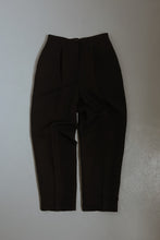 EARLY 1990's HARVÉ BLACK LINEN PINCH WAIST TROUSERS | SIZE 28/29
