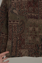 Y2K TEXTURED KILIM TAPESTRY JACKET | SIZE M