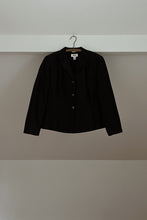 Y2K PURE SILK BLACK TAFFETA JACKET | SIZE M